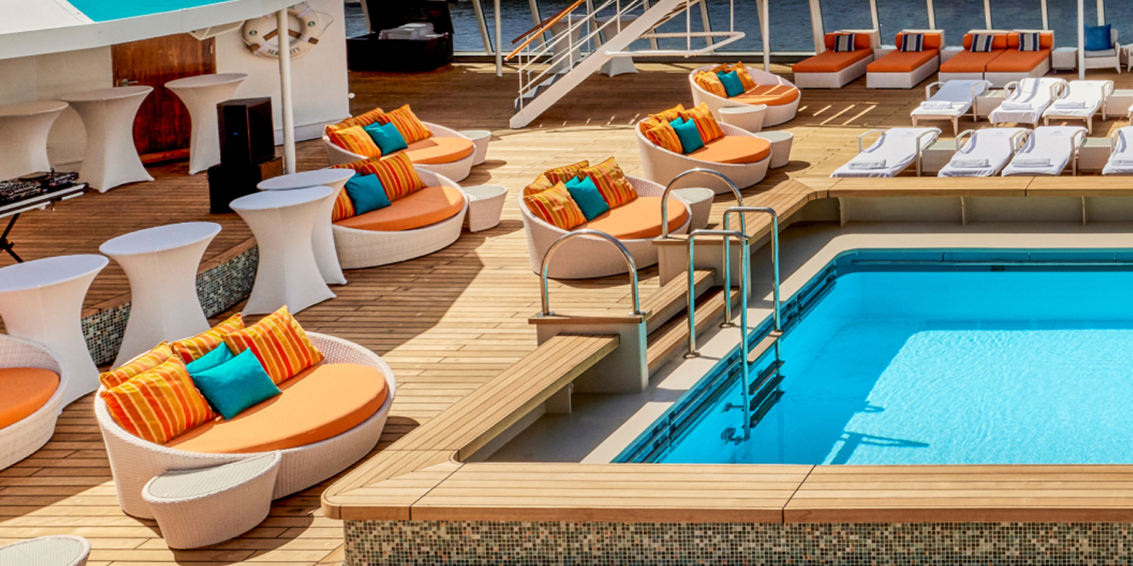 View of pool and pool deck