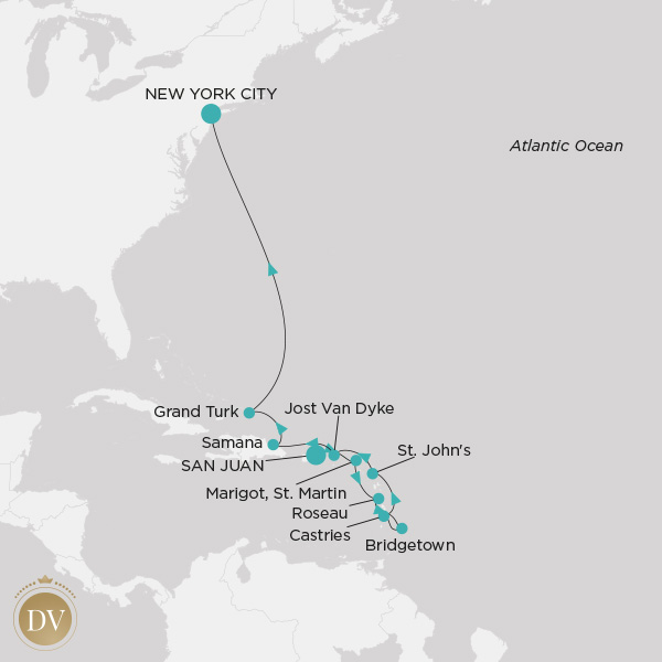 7-Nights Vancouver to Seward itinerary map
